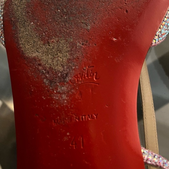 Exceptionnelly beautiful sandals in multicolored crystals from Louboutin - Picture 2 of 4